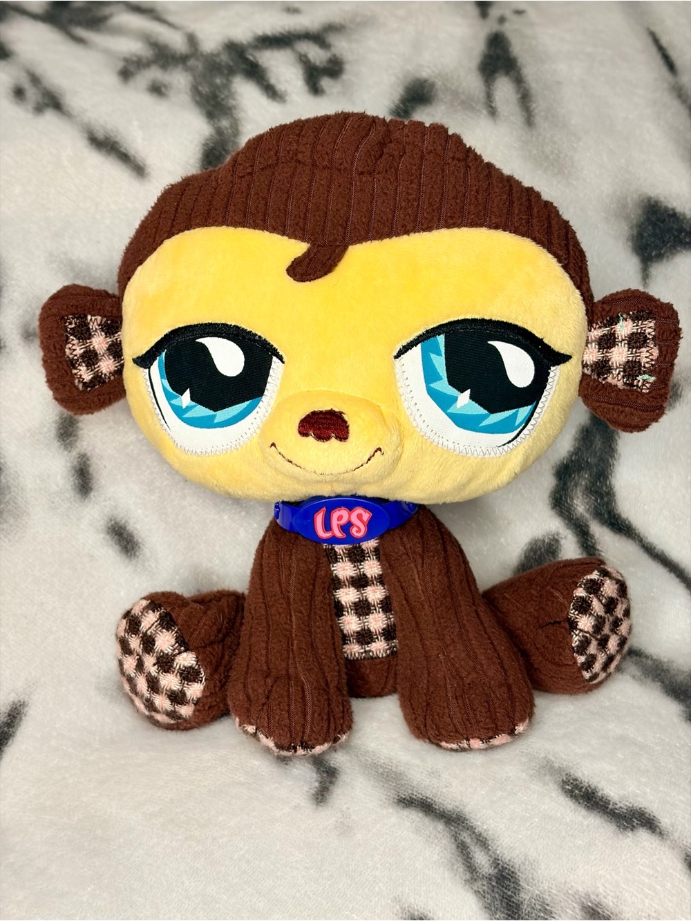 Vintage 2007 Littlest Pet Shop VIP Monkey 9” Plush Toy